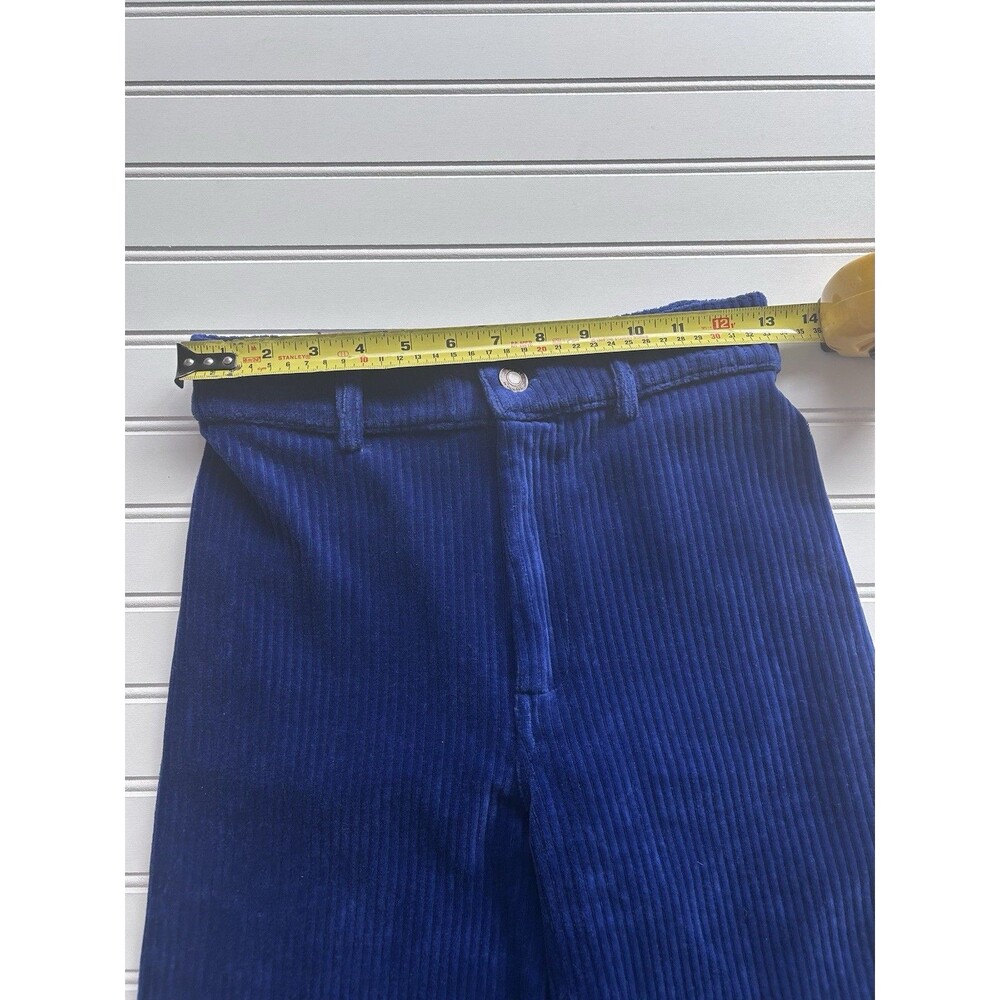 Z Supply Royal Blue Corduroy Wide Leg Pants XS High Rise Cobalt Ribbed Stretch - Picture 5 of 9